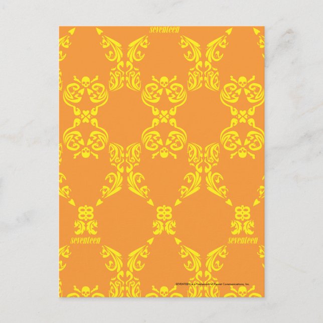 Damask Orange-Yellow Postcard (Front)