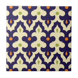 Damask paisley arabesque Moroccan pattern Ceramic Tile