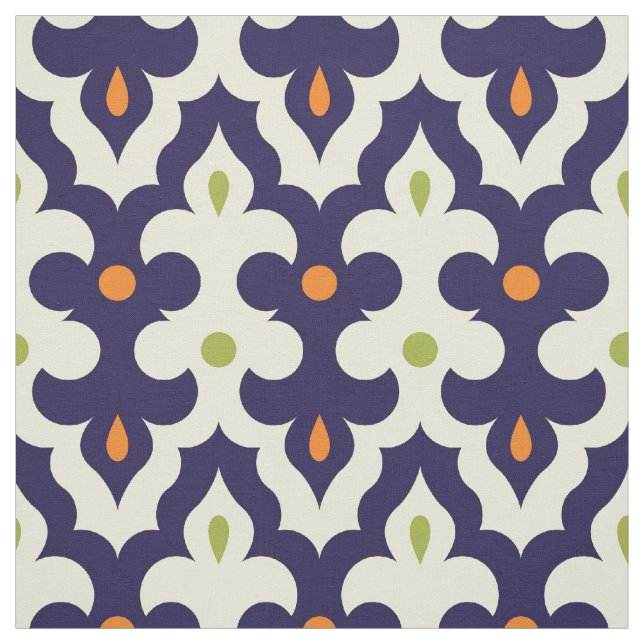 Damask paisley arabesque Moroccan pattern girly Fabric (Swatch)