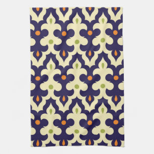 Damask paisley arabesque Moroccan pattern Towel