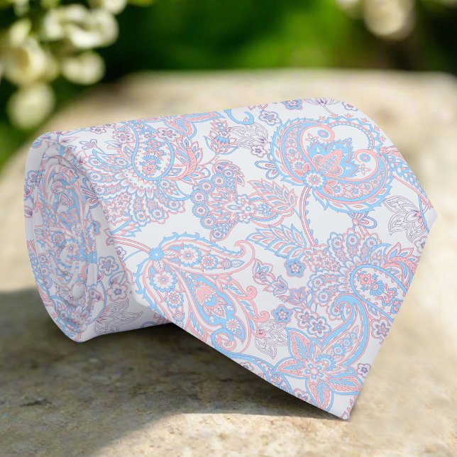 Damask Paisley Seamless Vector Floral Pattern Neck Tie (Creator Uploaded)