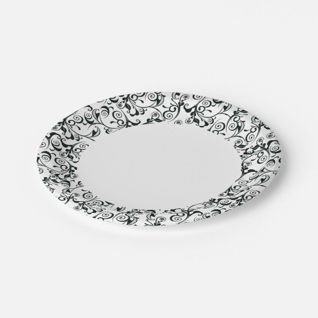 Damask Paper Plates (Angled)