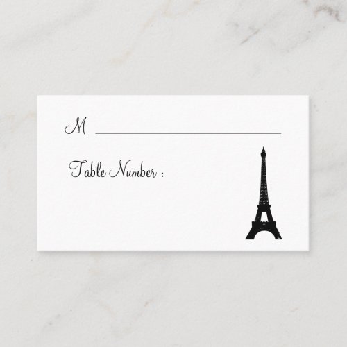 Damask Paris Place Card Business Card Templates