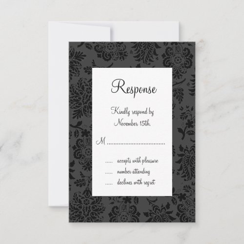 Damask Paris RSVP (black)