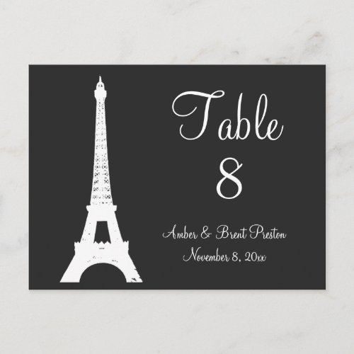 Damask Paris Table Number