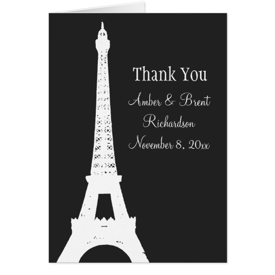 Damask Paris Thank You Card