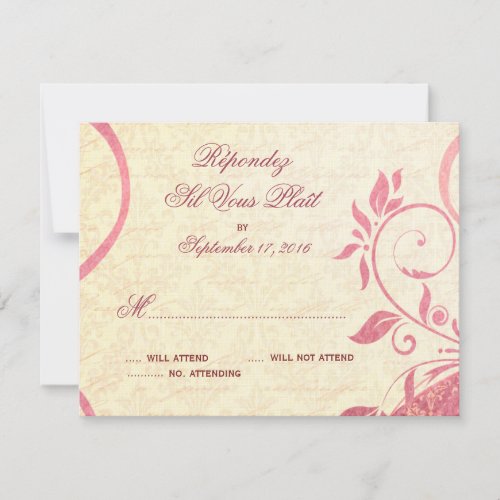 Damask Parisienne - Honeysuckle &amp; Ivory RSVP