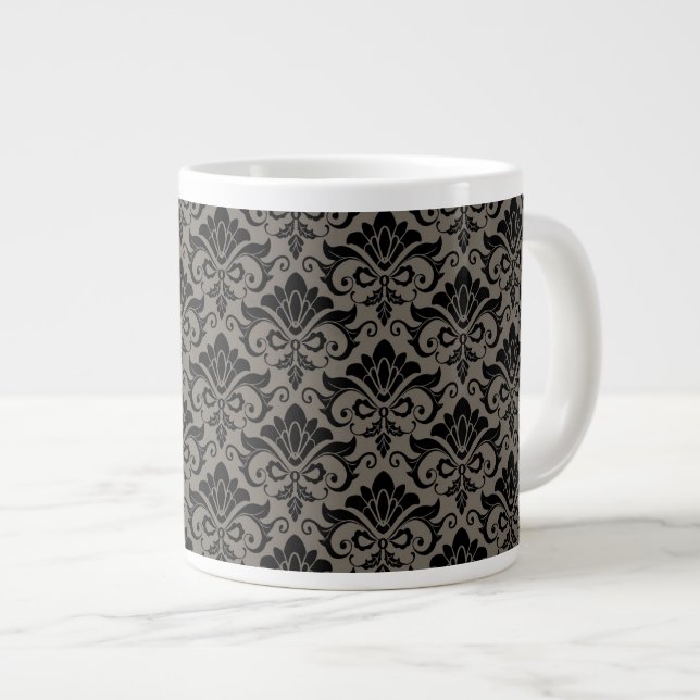 Damask Pattern 2 Giant Coffee Mug (Front Right)