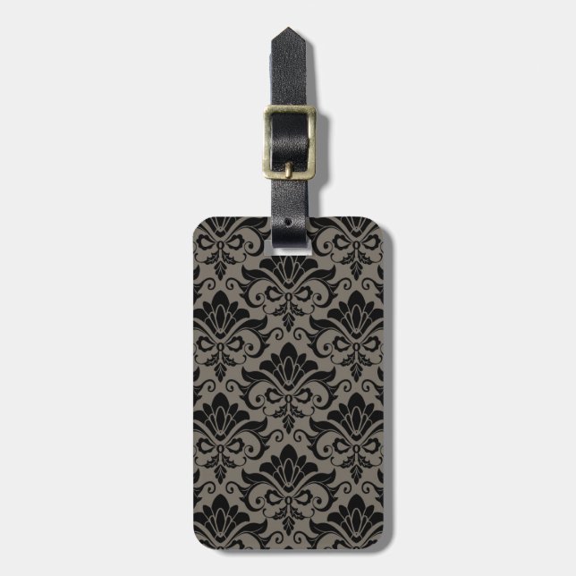 Damask Pattern 2 Luggage Tag (Front Vertical)