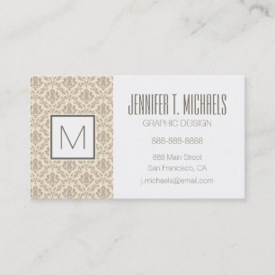 Damask pattern 3 business card