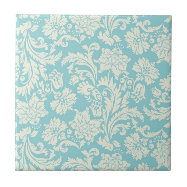 Damask Pattern 3 Ceramic Tile (Front)