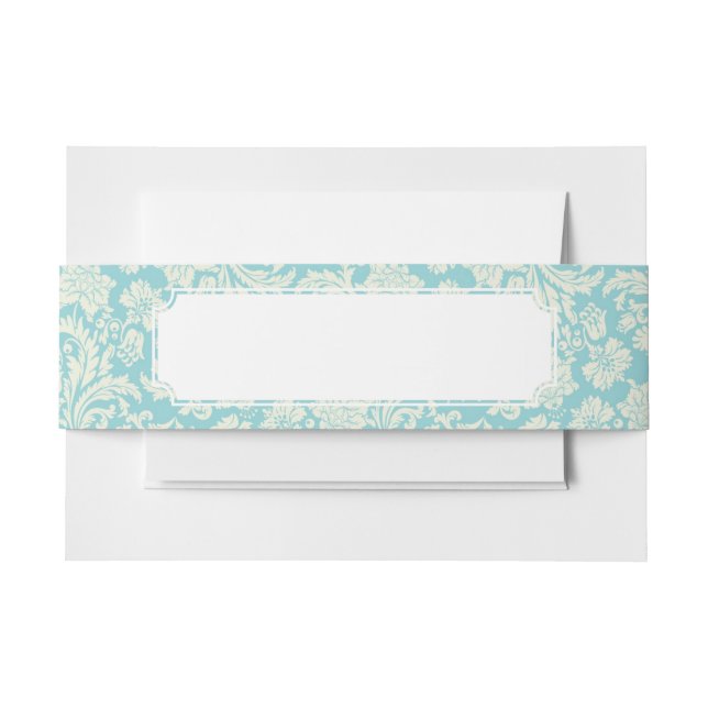 Damask Pattern 3 Invitation Belly Band (Front Example)