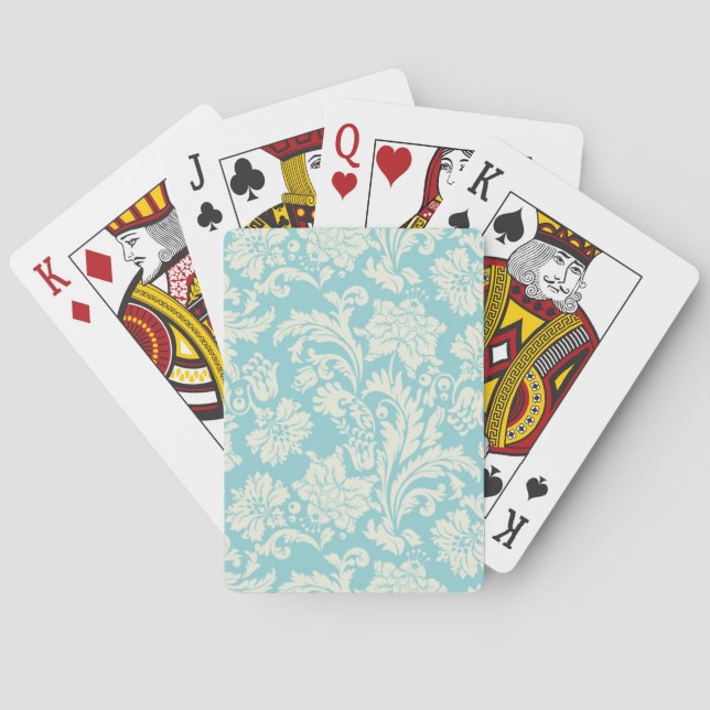 Damask Pattern 3 Poker Cards (Back)