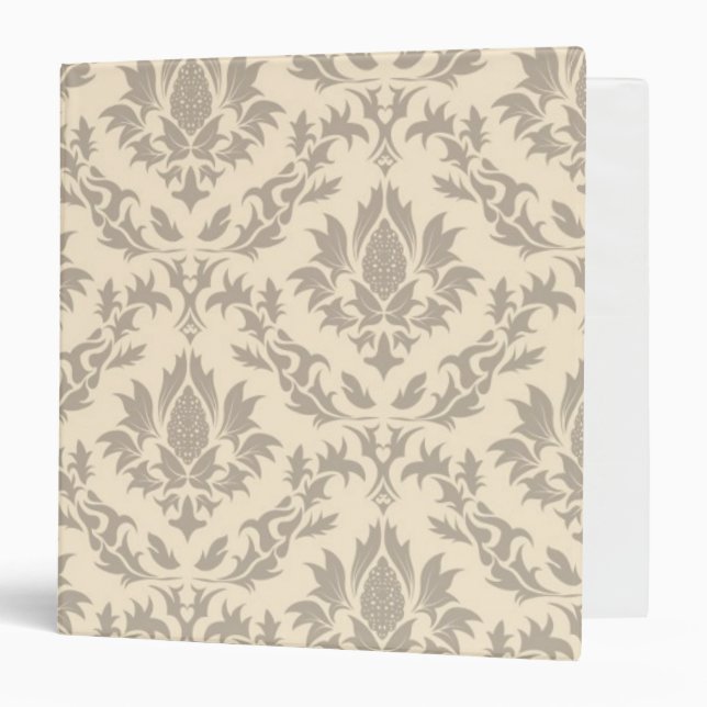 Damask pattern 3 ring binder (Front/Inside)