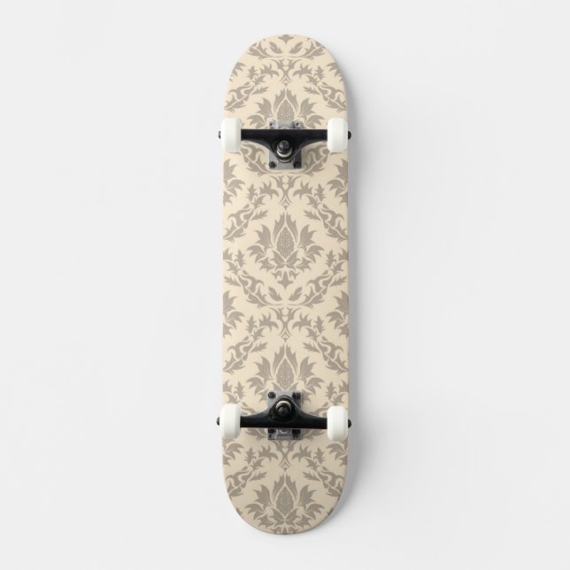 Damask pattern 3 skateboard deck (Front)