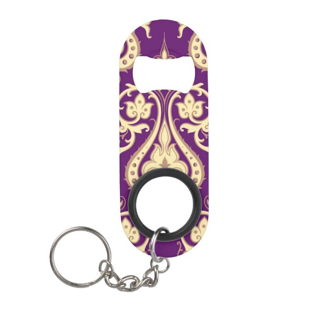 Damask Pattern 4 Keychain Bottle Opener (Front)