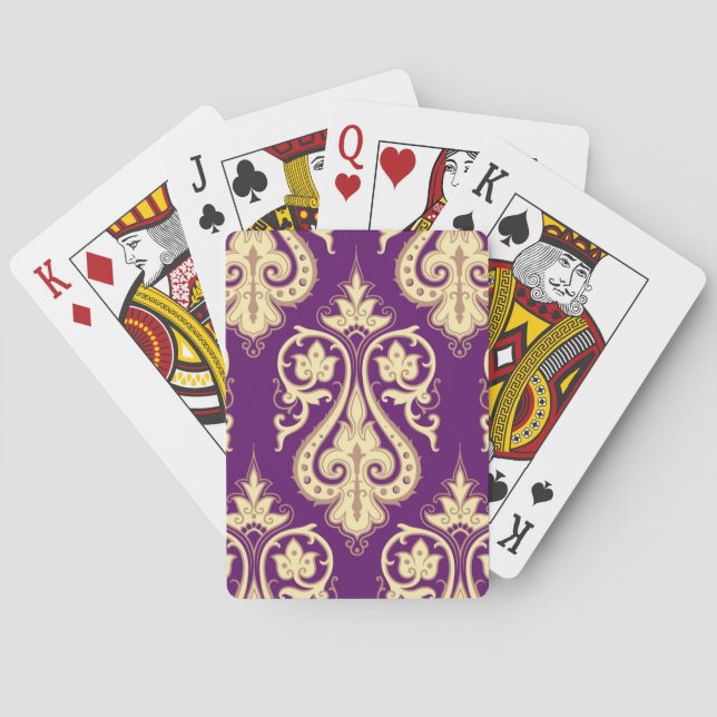 Damask Pattern 4 Poker Cards (Back)