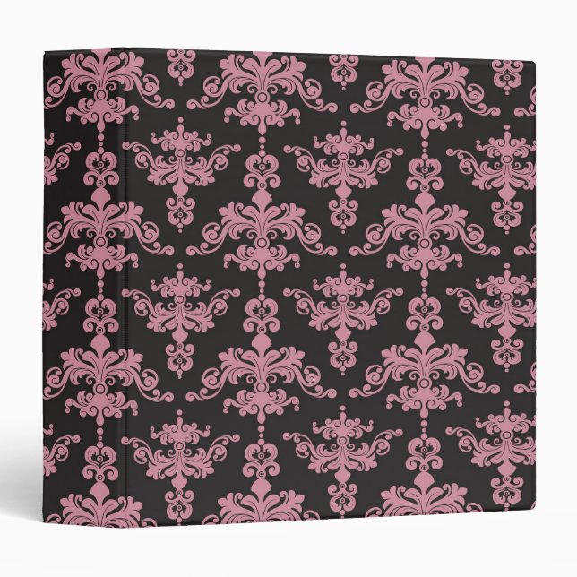 Damask Pattern 5 3 Ring Binder (Front/Spine)