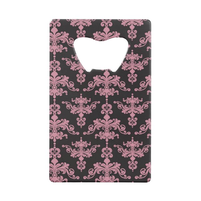 Damask Pattern 5 Credit Card Bottle Opener (Front)