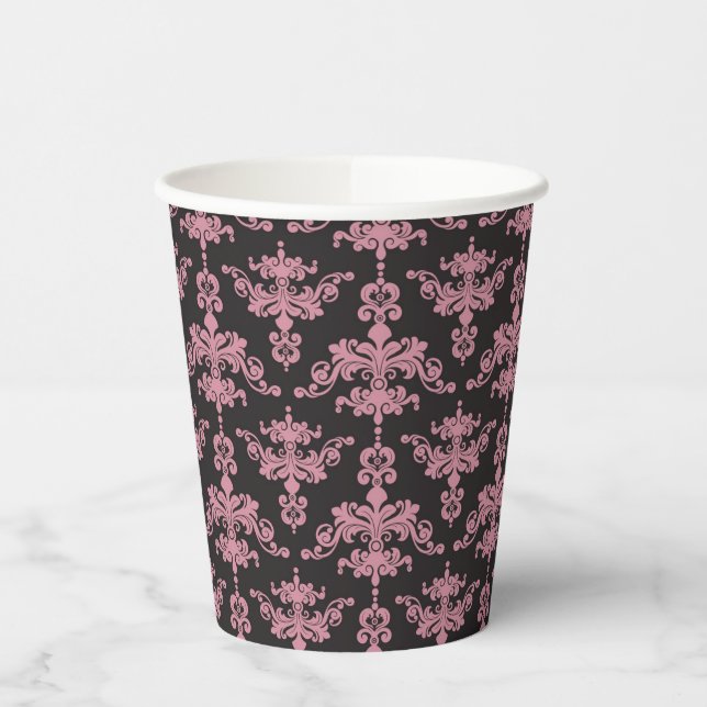 Damask Pattern 5 Paper Cups (Left)