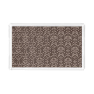 Damask pattern 6 acrylic tray