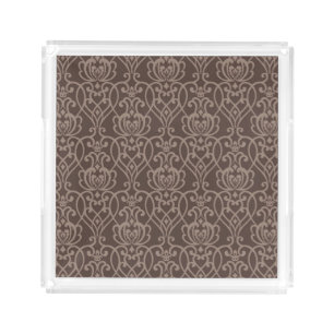 Damask pattern 6 acrylic tray
