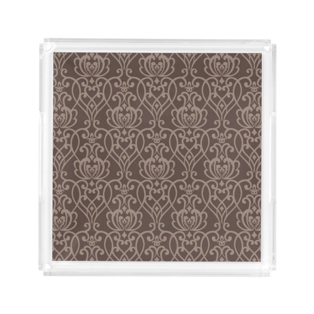 Damask pattern 6 acrylic tray (Front)