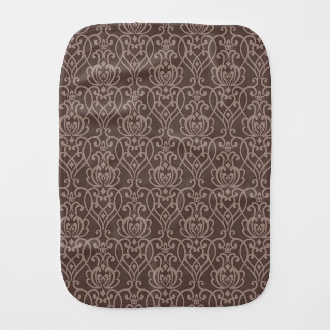 Damask pattern 6 baby burp cloth (Front)