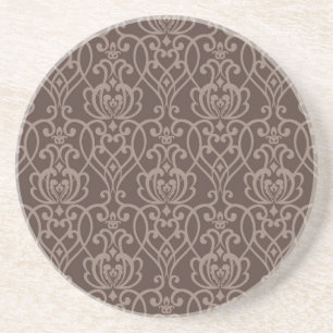Damask pattern 6 drink coaster