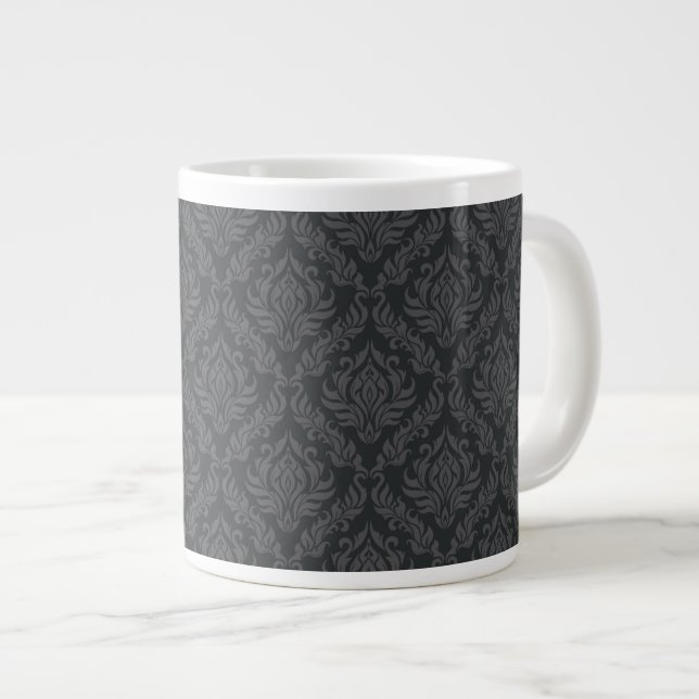 Damask Pattern 6 Giant Coffee Mug (Front Right)