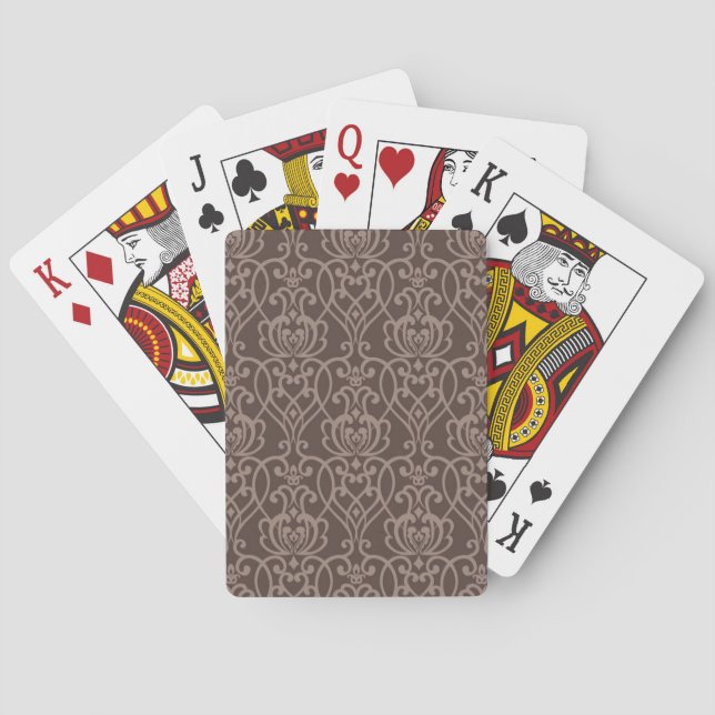 Damask pattern 6 poker cards (Back)