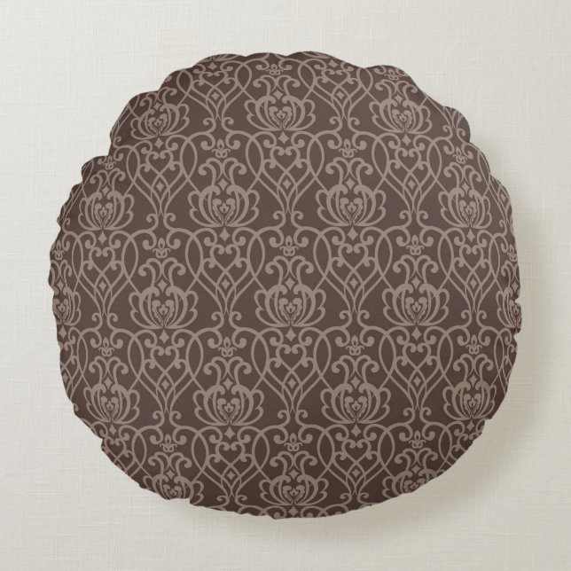 Damask pattern 6 round pillow (Front)