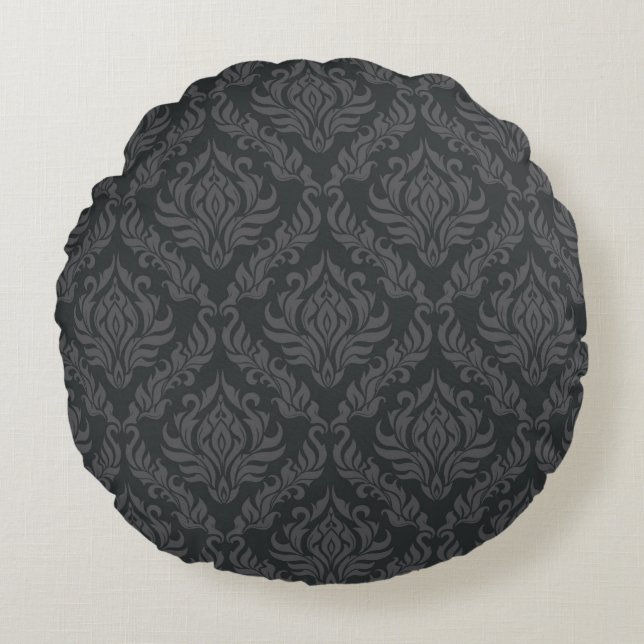 Damask Pattern 6 Round Pillow (Front)
