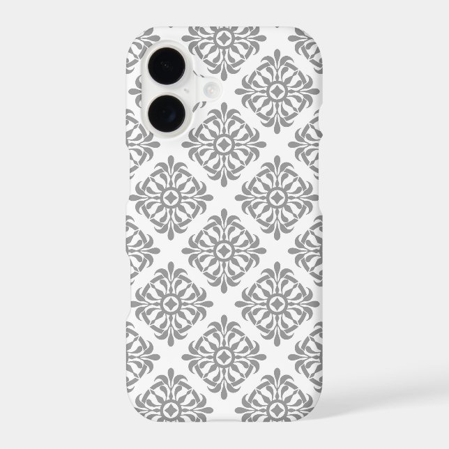Damask Pattern Black Iphone Case (Back)