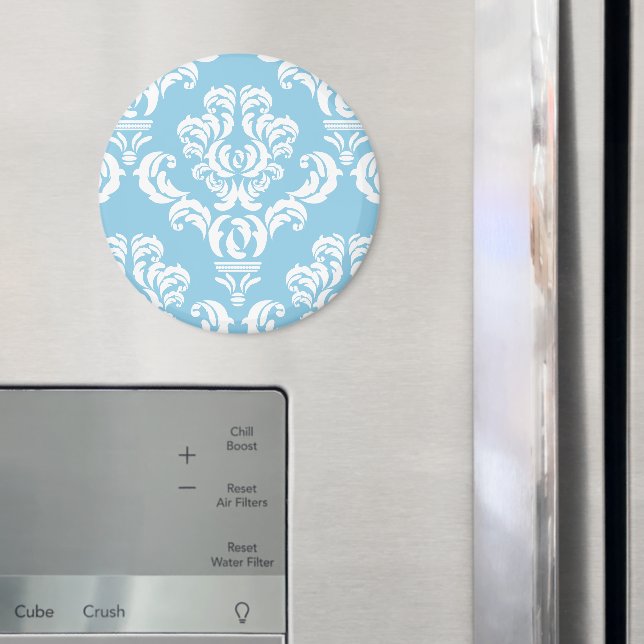 Damask Pattern, Blue Damask, French Damask Magnet (In Situ (Fridge))