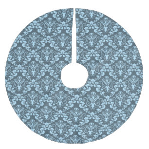 Damask Pattern Brushed Polyester Tree Skirt