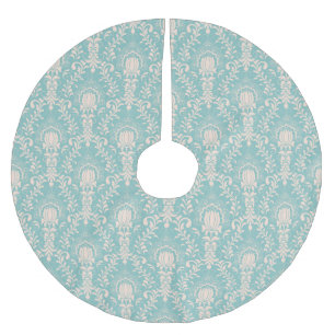 Damask Pattern Brushed Polyester Tree Skirt