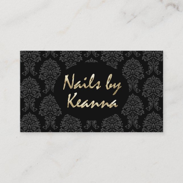 Damask Pattern Business Card (Front)