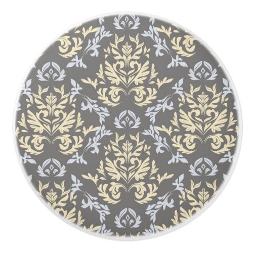 Damask pattern ceramic knob