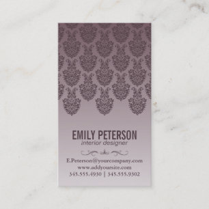 Damask Pattern ( Dark Purple) Business Card