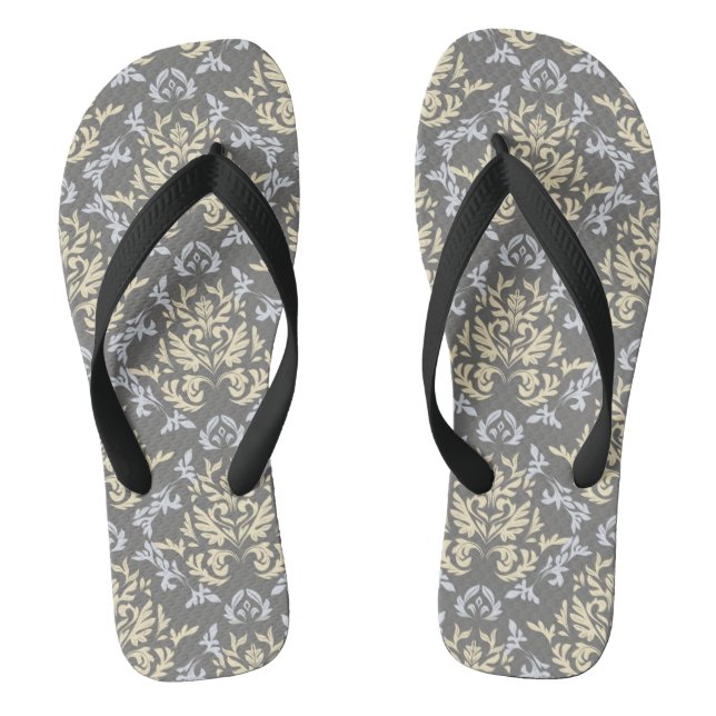 Damask pattern flip flops (Footbed)