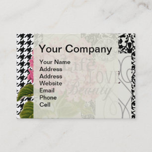 Damask Pattern Floral Decor Pretty Business Card
