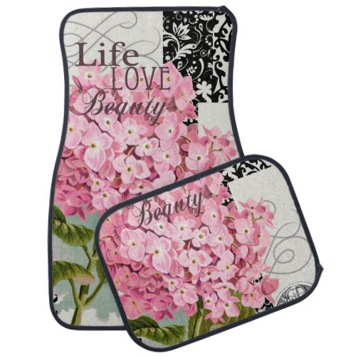 Damask Pattern Floral Decor Pretty Car Mat