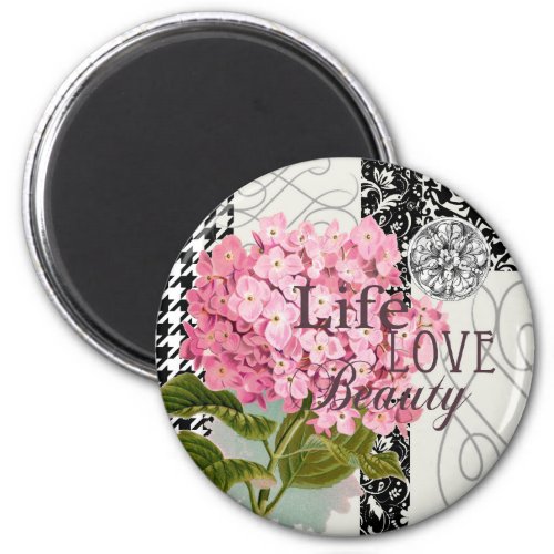 Damask Pattern Floral Decor Pretty Magnet