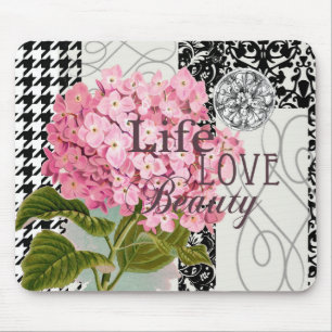 Damask Pattern Floral Decor Pretty Mouse Pad