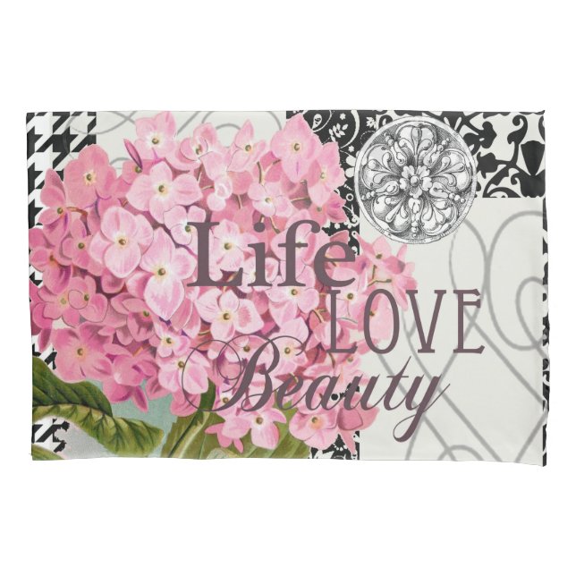 Damask Pattern Floral Decor Pretty Pillow Case (Front)