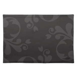 Damask Pattern, Gray Damask, French Damask Cloth Placemat
