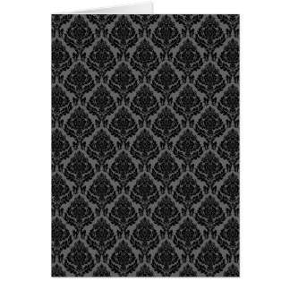 Damask Pattern (Grey & Black) Cards