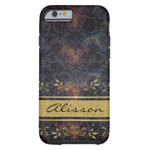 Damask pattern iPhone 6 Case Custom Monogram