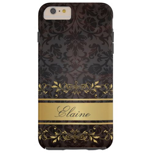 Damask pattern iPhone 6 Plus Case Custom Monogram